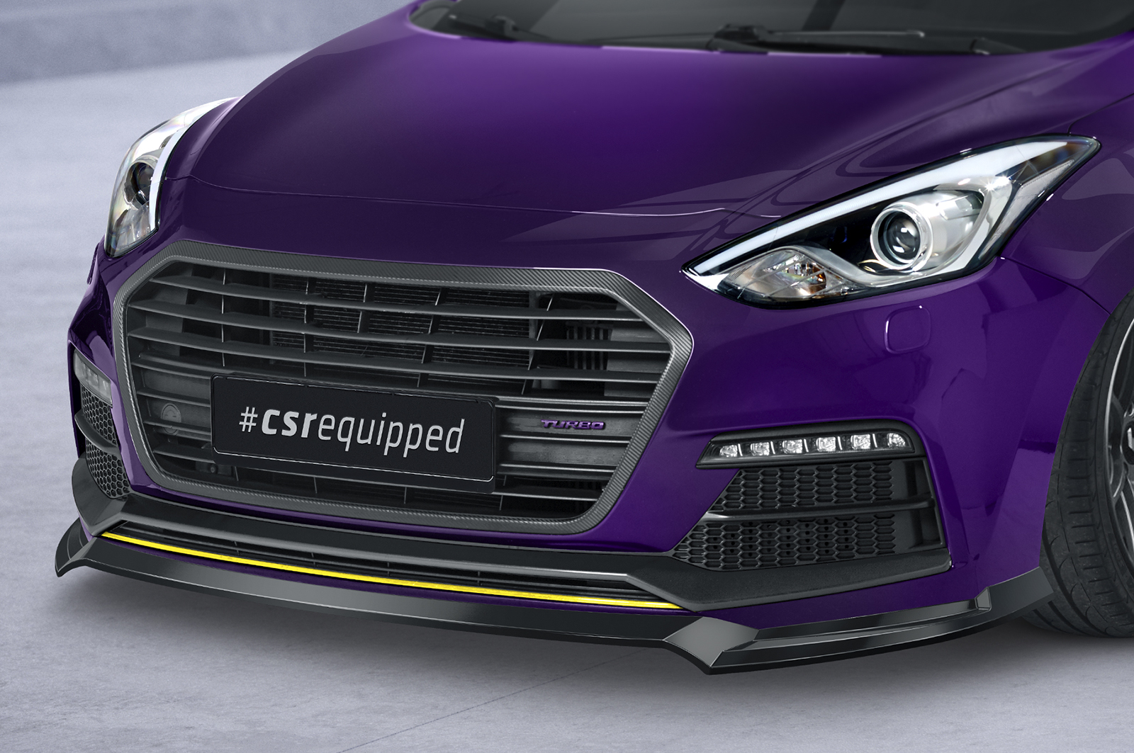 Lame de parechoc avant pour Hyundai I30 (GD) Turbo (depuis 03/2015) - Fabriqué en ABS (6 finitions au choix)