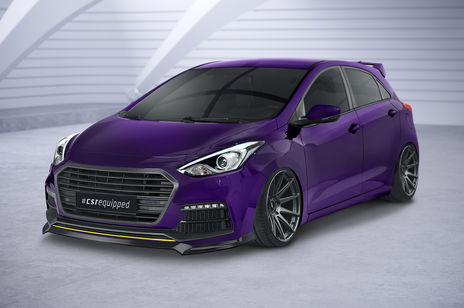 Lame de parechoc avant pour Hyundai I30 (GD) Turbo (depuis 03/2015) - Fabriqué en ABS (6 finitions au choix)