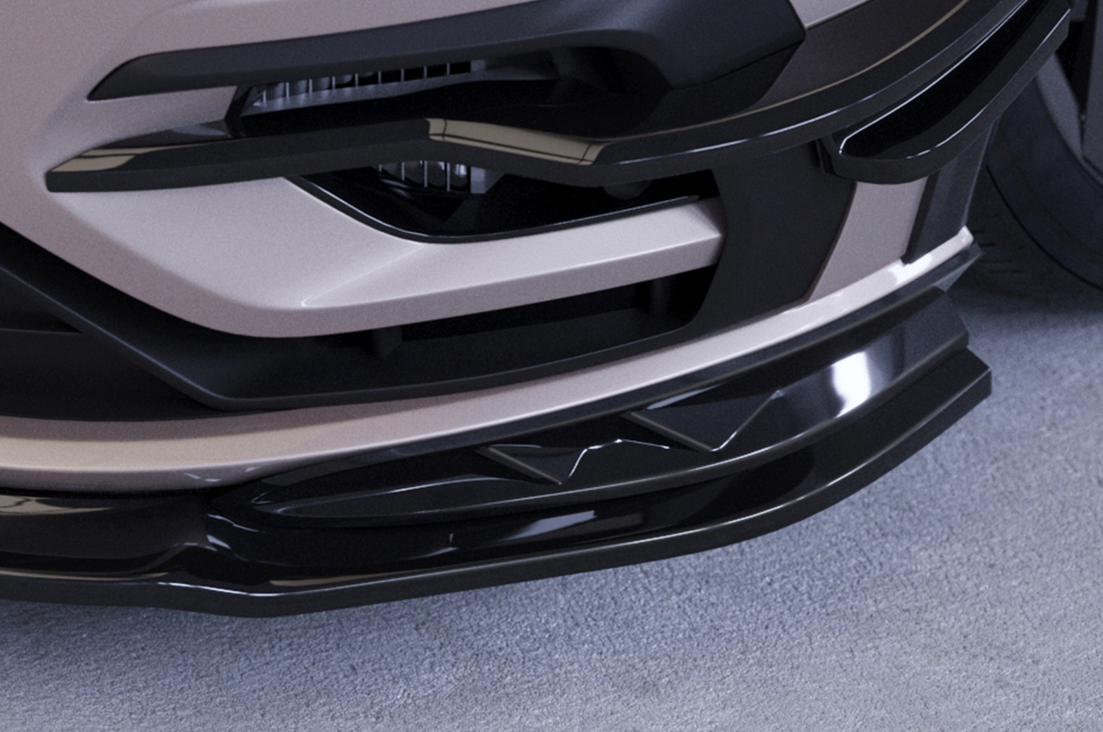 Lame de parechoc avant pour VW Golf 7 (Typ AU) R (facelift) (2017-2021) - Fabriqué en ABS (6 finitions au choix)