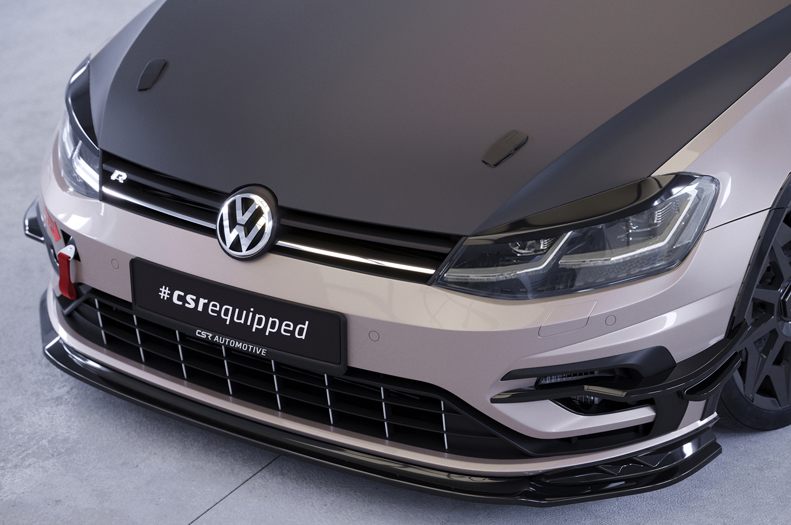Lame de parechoc avant pour VW Golf 7 (Typ AU) R (facelift) (2017-2021) - Fabriqué en ABS (6 finitions au choix)