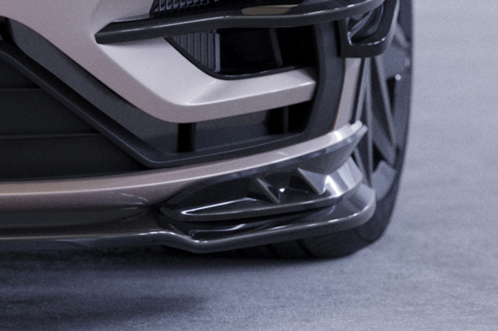 Lame de parechoc avant pour VW Golf 7 (Typ AU) R (facelift) (2017-2021) - Fabriqué en ABS (6 finitions au choix)