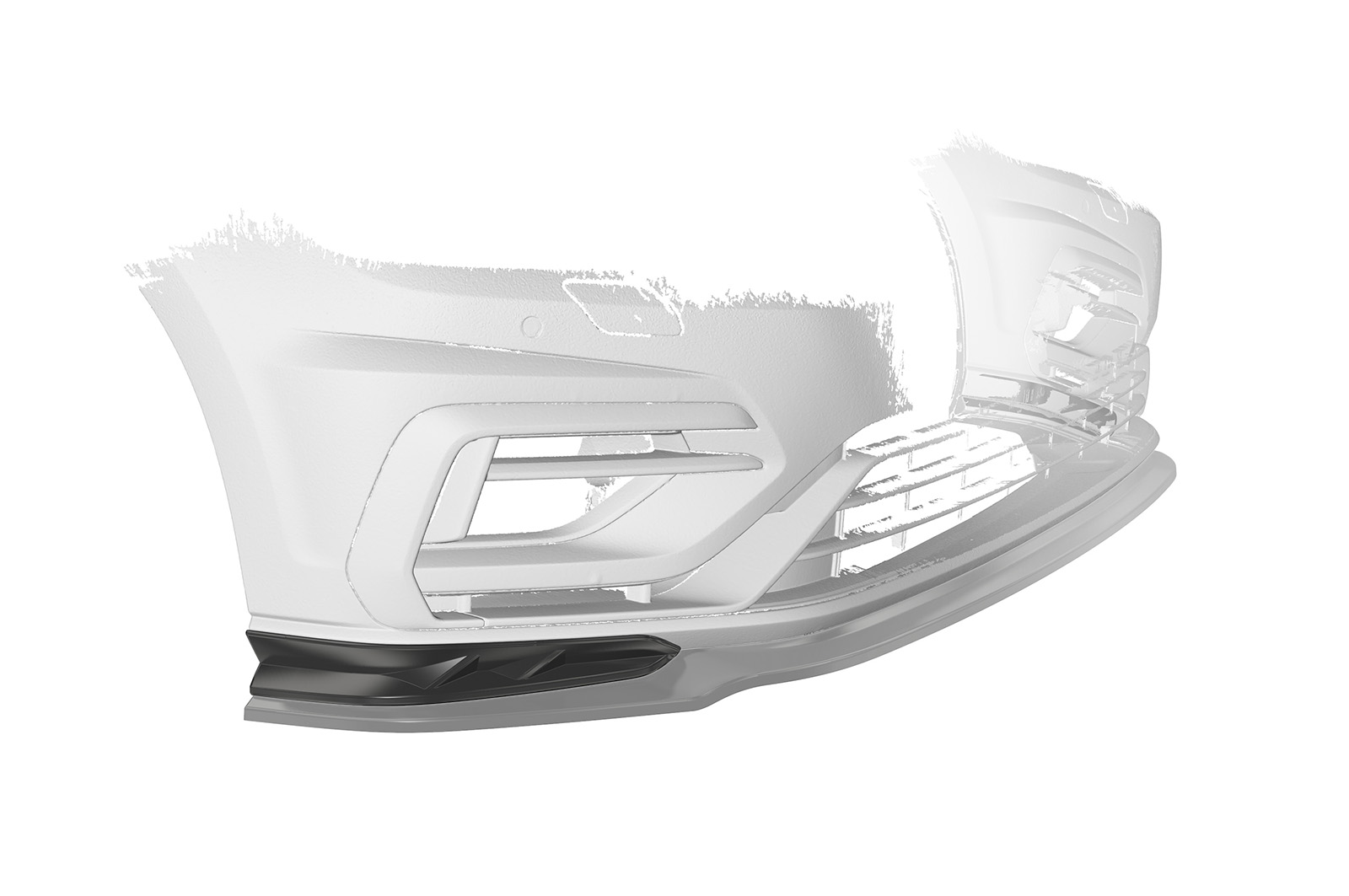 Lame de parechoc avant pour VW Golf 7 (Typ AU) R (facelift) (2017-2021) - Fabriqué en ABS (6 finitions au choix)