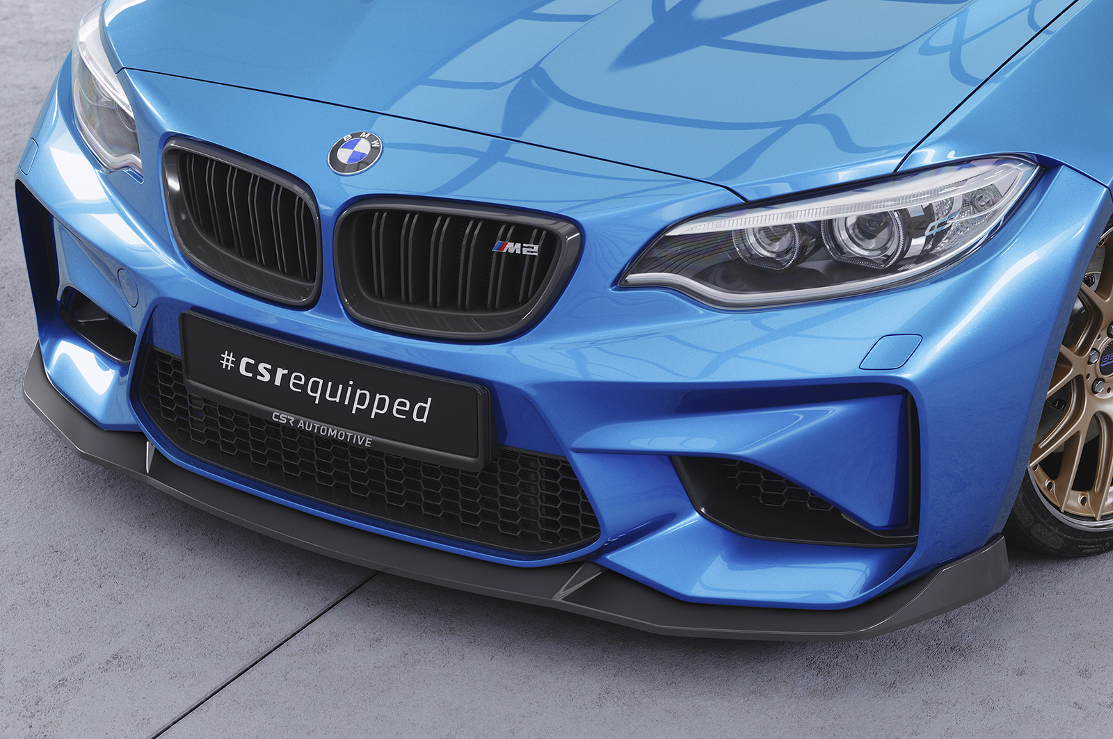 Lame de parechoc avant pour BMW M2 (F87) toutes carrosseries (2016-2020) - Fabriqué en ABS (6 finitions au choix)