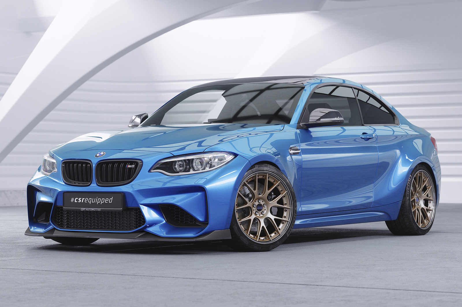 Lame de parechoc avant pour BMW M2 (F87) toutes carrosseries (2016-2020) - Fabriqué en ABS (6 finitions au choix)