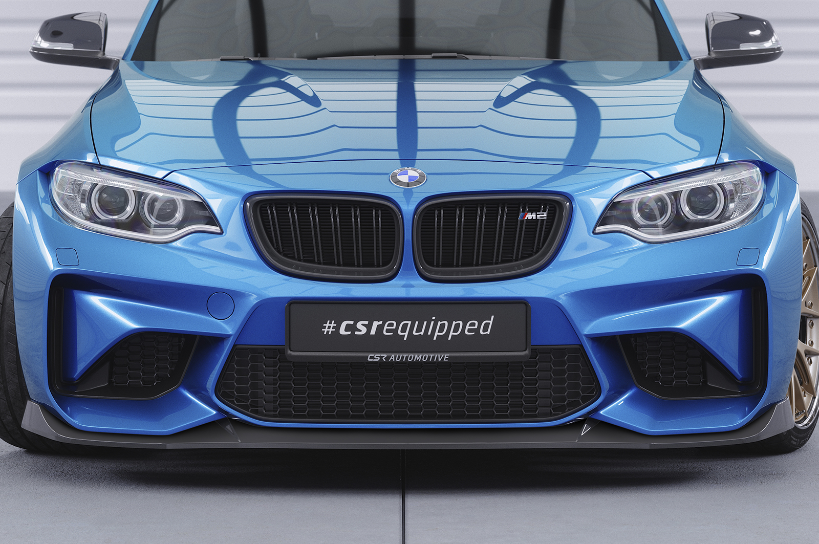 Lame de parechoc avant pour BMW M2 (F87) toutes carrosseries (2016-2020) - Fabriqué en ABS (6 finitions au choix)