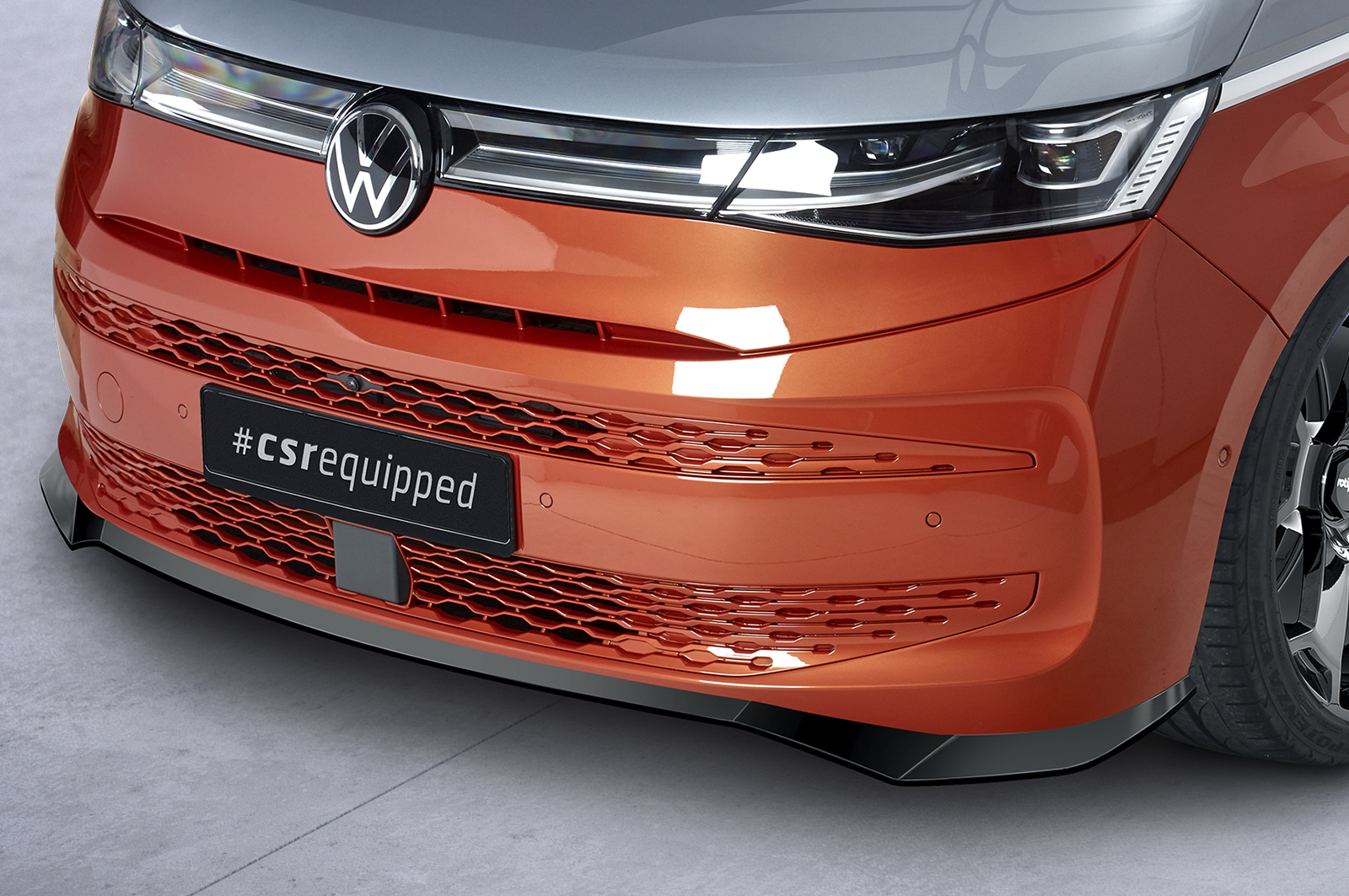 Lame de parechoc avant pour VW T7 Multivan / Life / "Edition" / Style / "Energetic" (depuis 2021) - Fabriqué en ABS (6 finitions au choix)