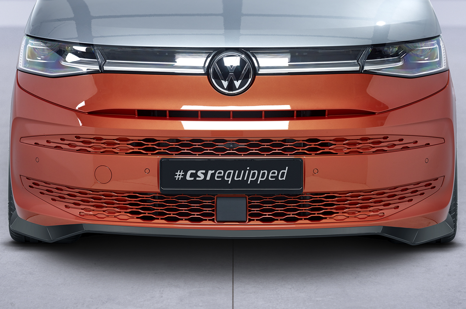Lame de parechoc avant pour VW T7 Multivan / Life / "Edition" / Style / "Energetic" (depuis 2021) - Fabriqué en ABS (6 finitions au choix)
