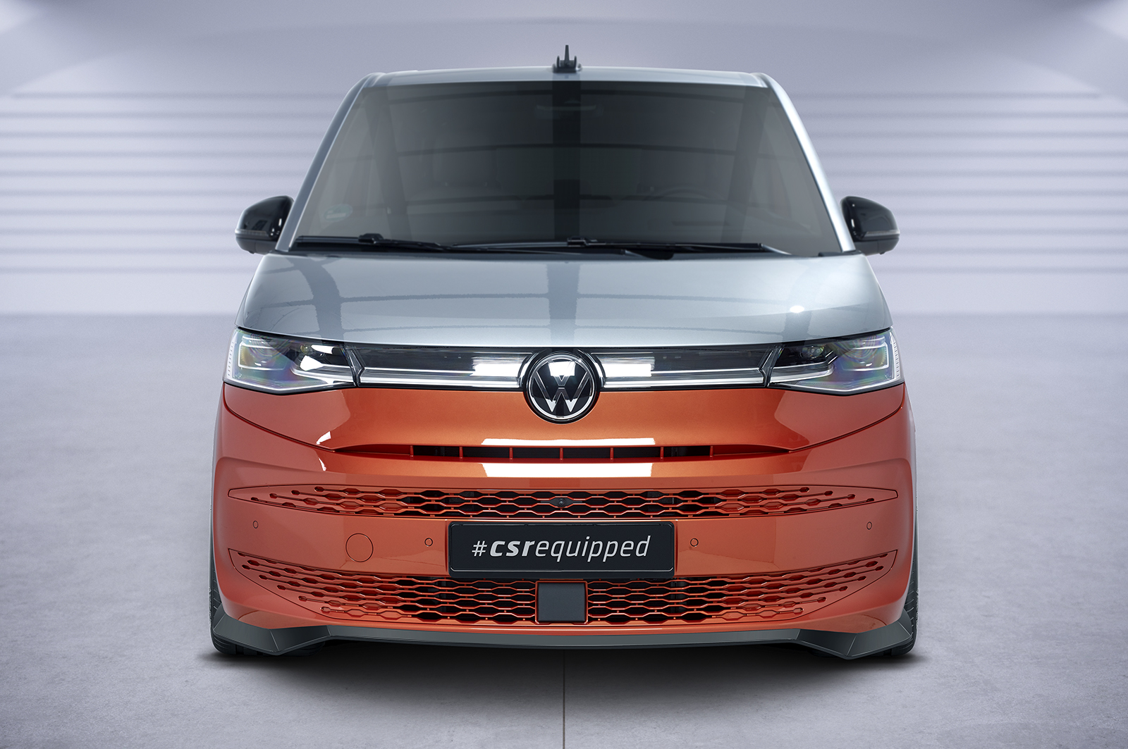 Lame de parechoc avant pour VW T7 Multivan / Life / "Edition" / Style / "Energetic" (depuis 2021) - Fabriqué en ABS (6 finitions au choix)