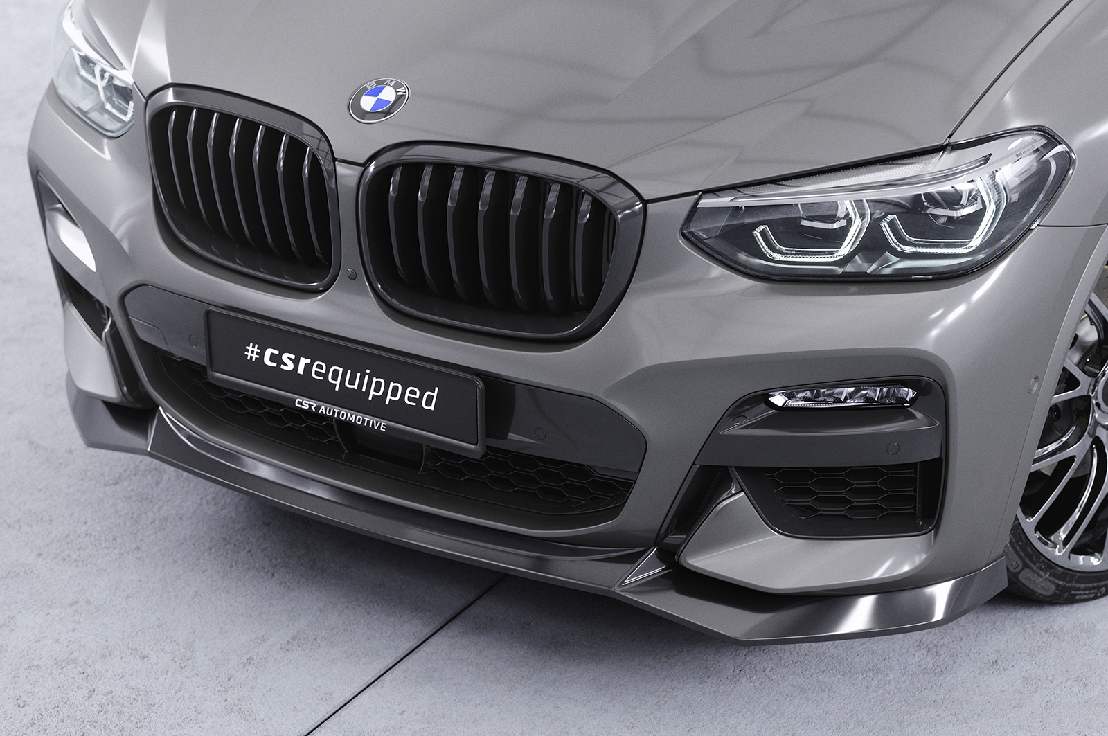 Lame de parechoc avant pour BMW X3 G01 / X4 G02 M Sportpaket (Pack M) / M40i / M40d (2017-2021) - Fabriqué en ABS (6 finitions au choix)
