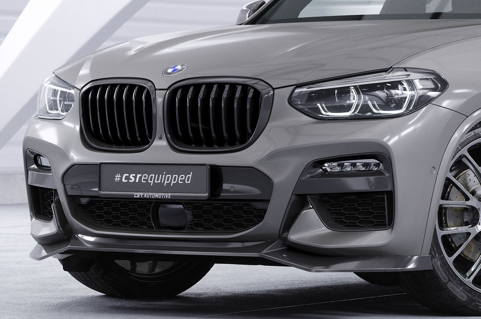 Lame de parechoc avant pour BMW X3 G01 / X4 G02 M Sportpaket (Pack M) / M40i / M40d (2017-2021) - Fabriqué en ABS (6 finitions au choix)