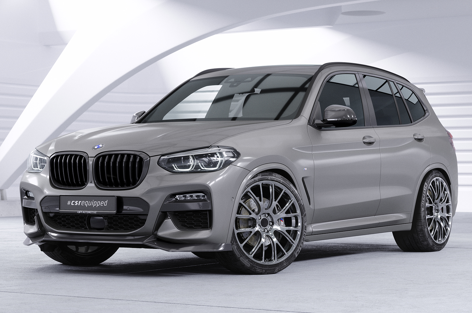 Lame de parechoc avant pour BMW X3 G01 / X4 G02 M Sportpaket (Pack M) / M40i / M40d (2017-2021) - Fabriqué en ABS (6 finitions au choix)