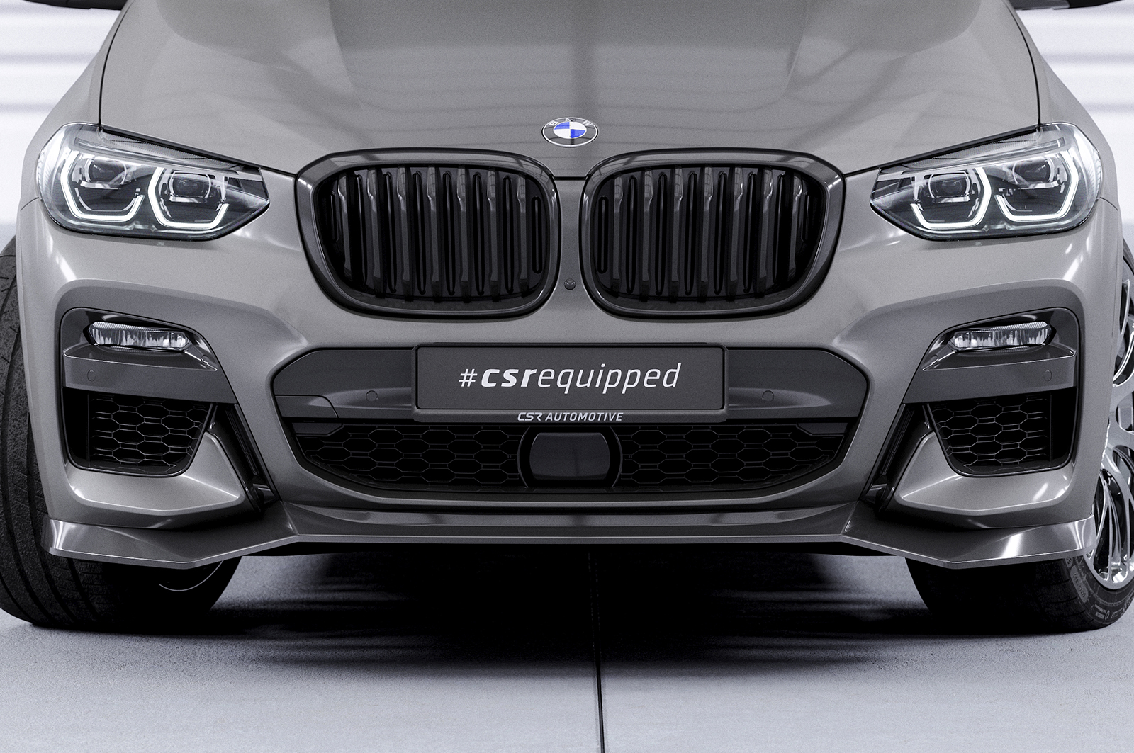 Lame de parechoc avant pour BMW X3 G01 / X4 G02 M Sportpaket (Pack M) / M40i / M40d (2017-2021) - Fabriqué en ABS (6 finitions au choix)