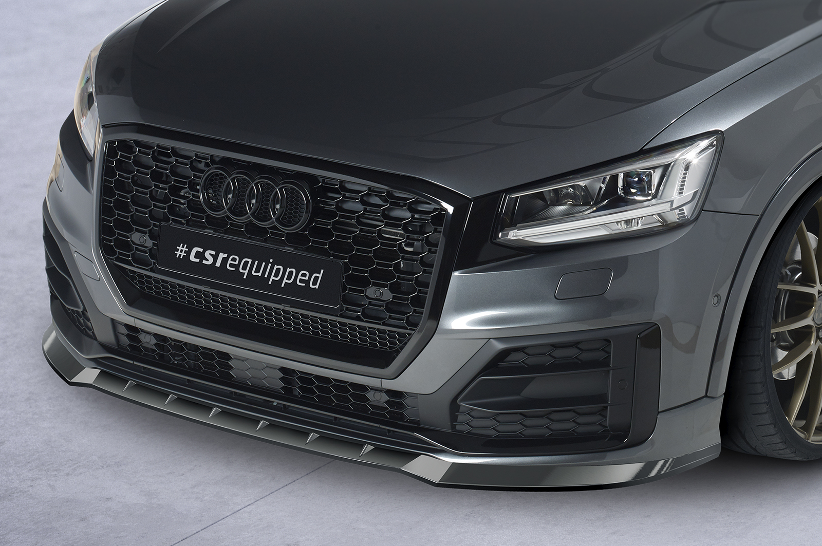 Lame de parechoc avant pour Audi Q2 (Typ GA) S-Line / préfacelift (2016-2020) - Fabriqué en ABS (6 finitions au choix)