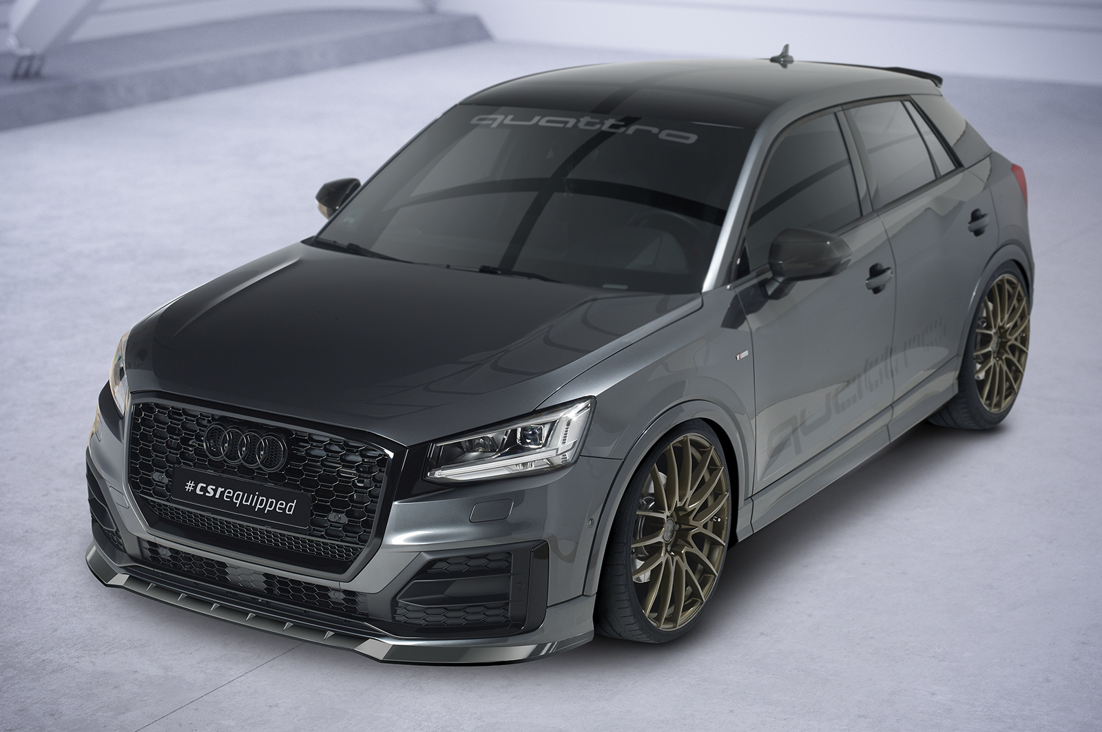 Lame de parechoc avant pour Audi Q2 (Typ GA) S-Line / préfacelift (2016-2020) - Fabriqué en ABS (6 finitions au choix)