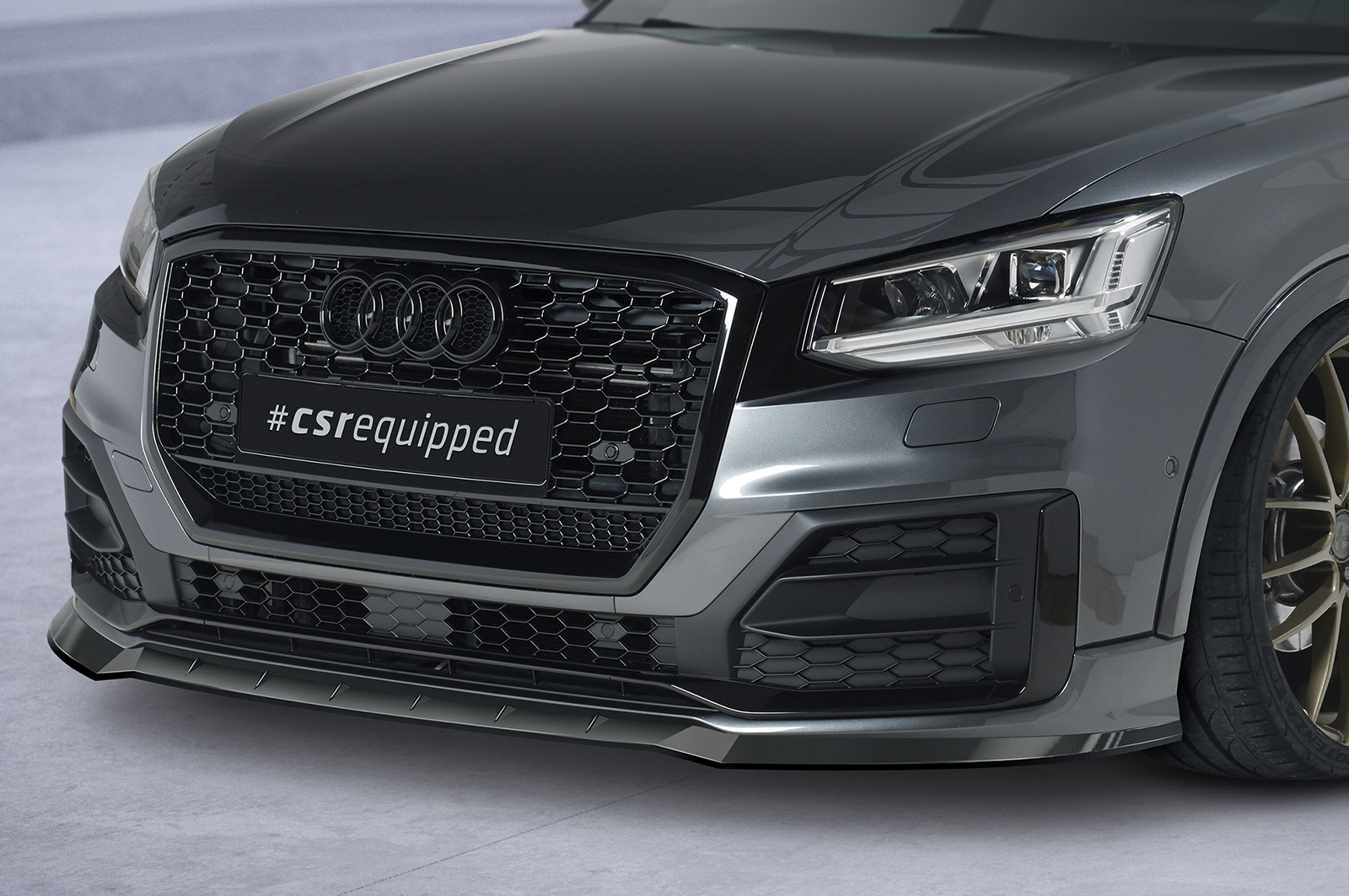 Lame de parechoc avant pour Audi Q2 (Typ GA) S-Line / préfacelift (2016-2020) - Fabriqué en ABS (6 finitions au choix)
