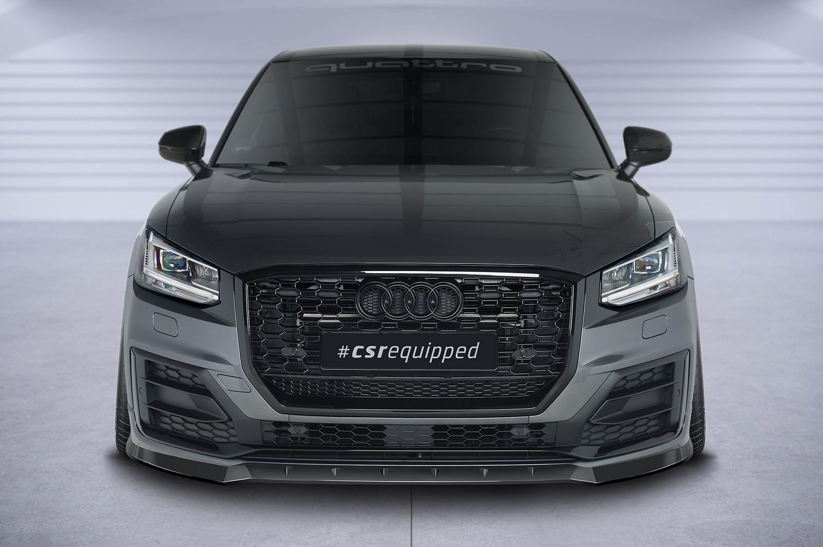 Lame de parechoc avant pour Audi Q2 (Typ GA) S-Line / préfacelift (2016-2020) - Fabriqué en ABS (6 finitions au choix)