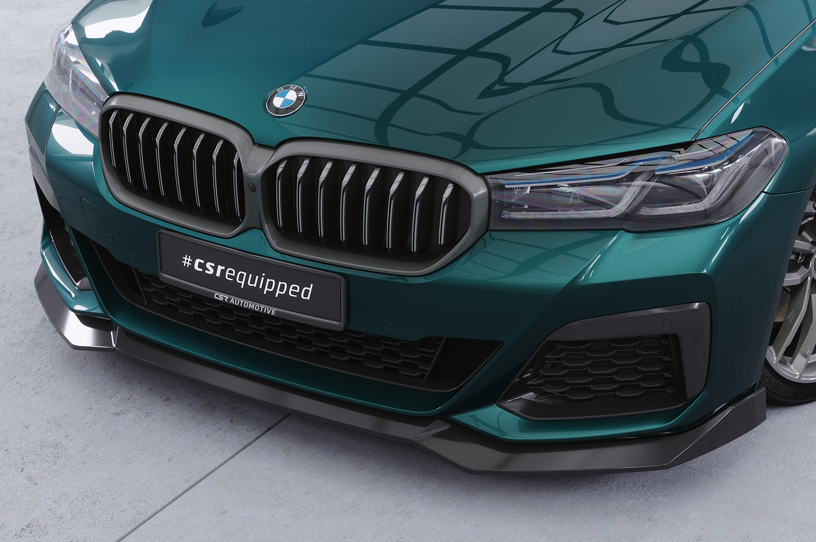 Lame de parechoc avant pour BMW Série 5 G30 / G31 Pack M (facelift) (depuis 07/2020) - Fabriqué en ABS (6 finitions au choix)