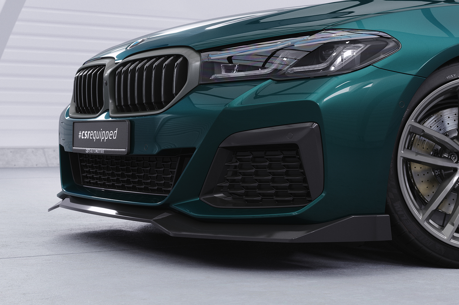 Lame de parechoc avant pour BMW Série 5 G30 / G31 Pack M (facelift) (depuis 07/2020) - Fabriqué en ABS (6 finitions au choix)