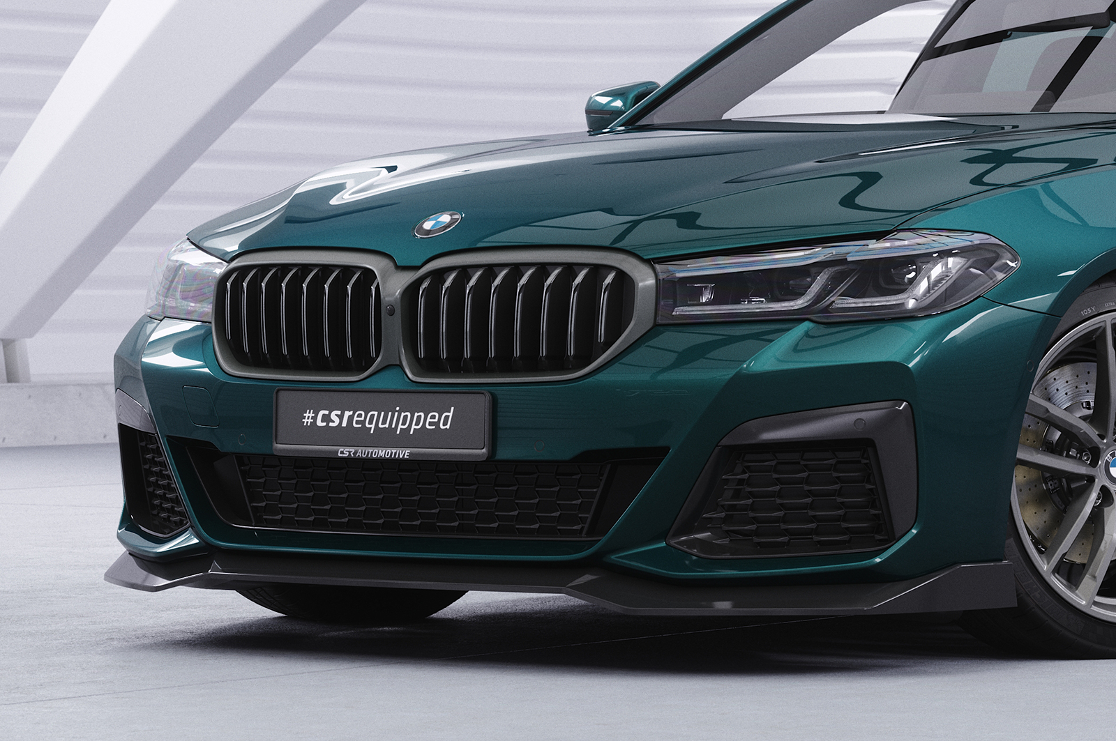 Lame de parechoc avant pour BMW Série 5 G30 / G31 Pack M (facelift) (depuis 07/2020) - Fabriqué en ABS (6 finitions au choix)