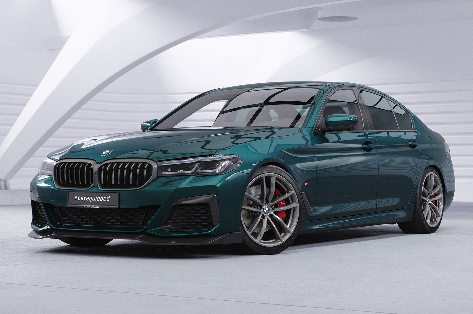 Lame de parechoc avant pour BMW Série 5 G30 / G31 Pack M (facelift) (depuis 07/2020) - Fabriqué en ABS (6 finitions au choix)