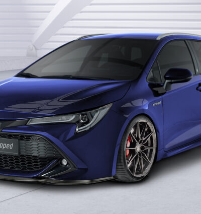 Lame de parechoc avant pour Toyota Corolla (E210) toutes carrosseries (break Sports / hatchback) (depuis 2018) - Fabriqué en ABS (6 finitions au choix)