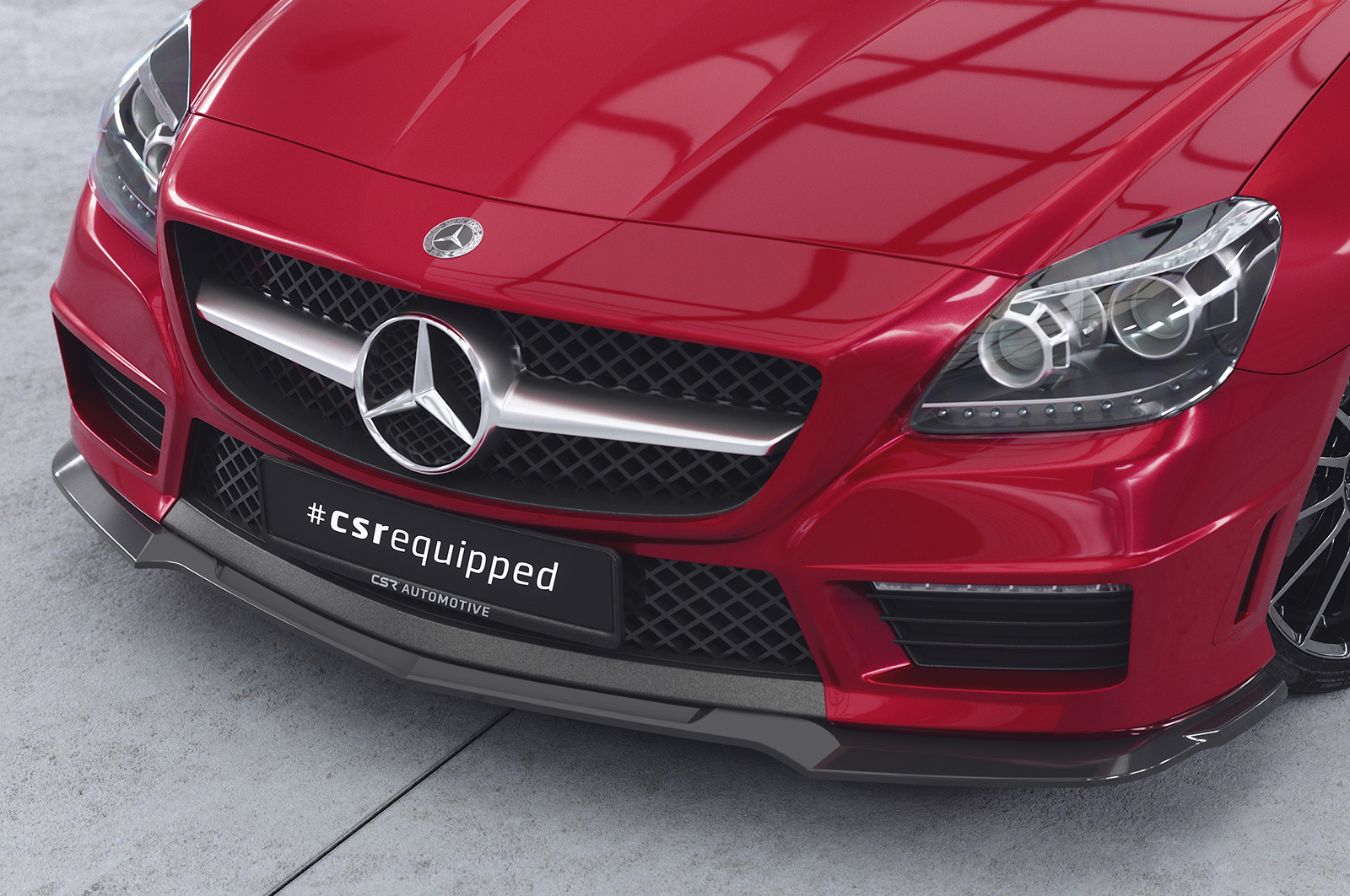 Lame de parechoc avant pour Mercedes SLK R172 AMG-Line (03/2011-2015) - Fabriqué en ABS (6 finitions au choix)