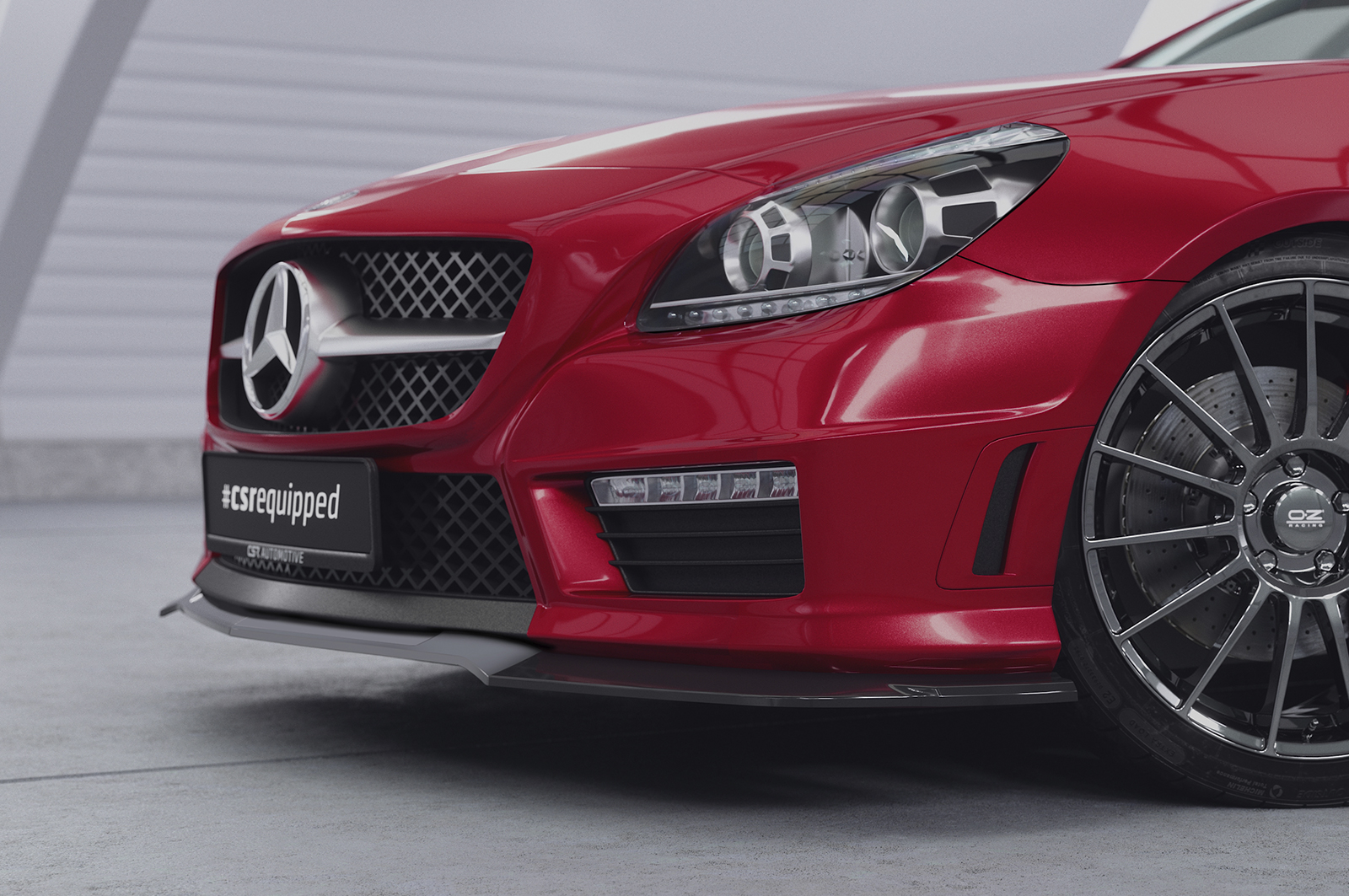 Lame de parechoc avant pour Mercedes SLK R172 AMG-Line (03/2011-2015) - Fabriqué en ABS (6 finitions au choix)
