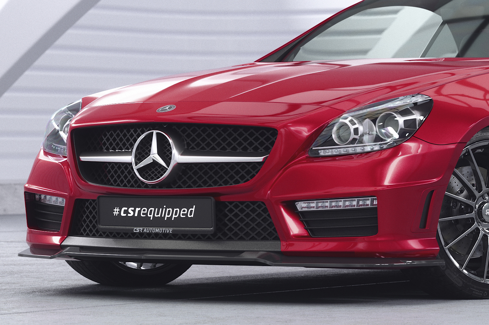 Lame de parechoc avant pour Mercedes SLK R172 AMG-Line (03/2011-2015) - Fabriqué en ABS (6 finitions au choix)
