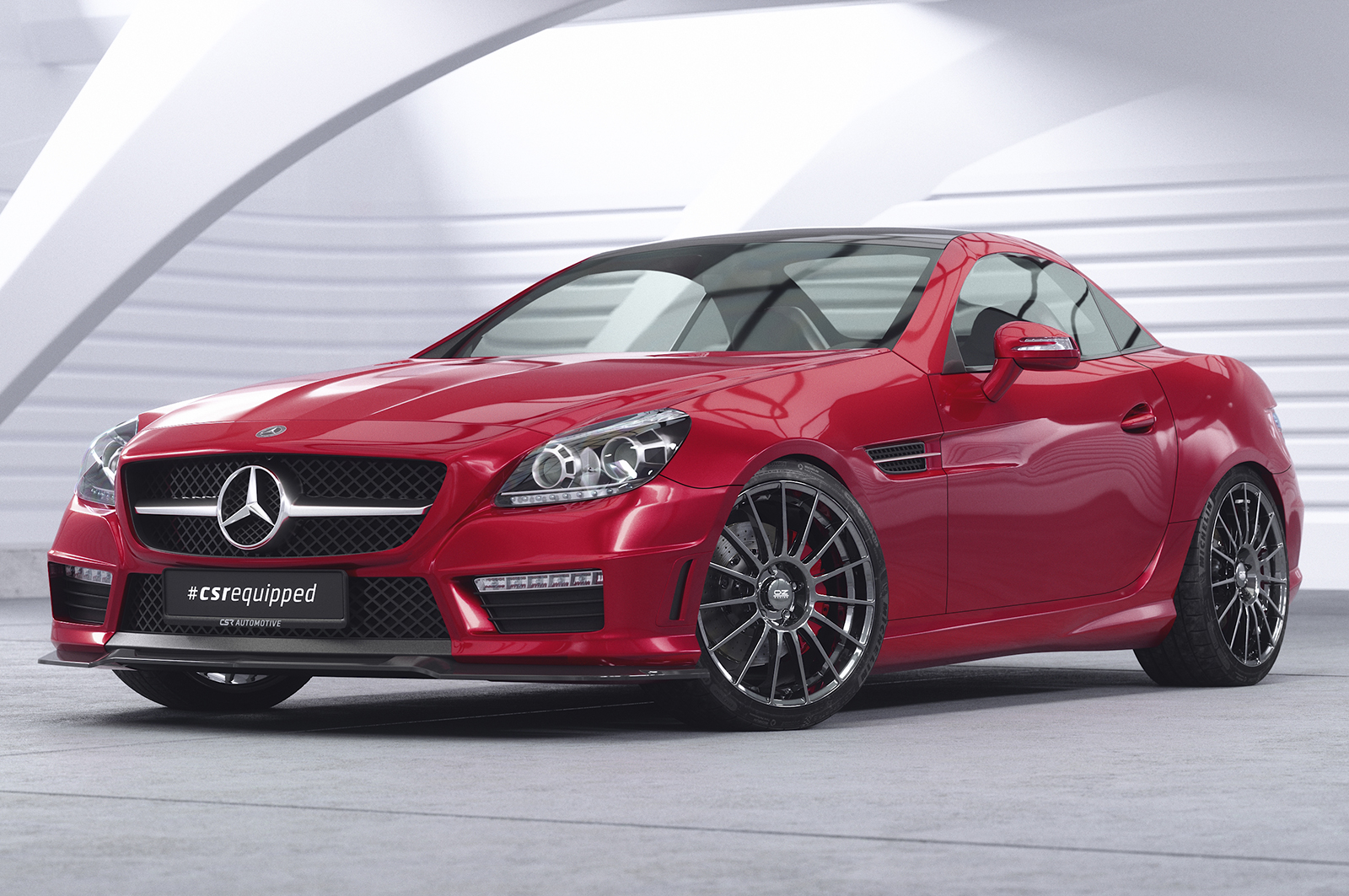 Lame de parechoc avant pour Mercedes SLK R172 AMG-Line (03/2011-2015) - Fabriqué en ABS (6 finitions au choix)