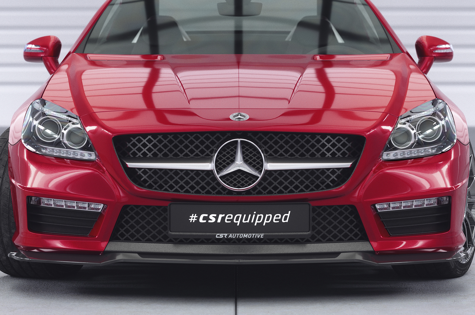 Lame de parechoc avant pour Mercedes SLK R172 AMG-Line (03/2011-2015) - Fabriqué en ABS (6 finitions au choix)