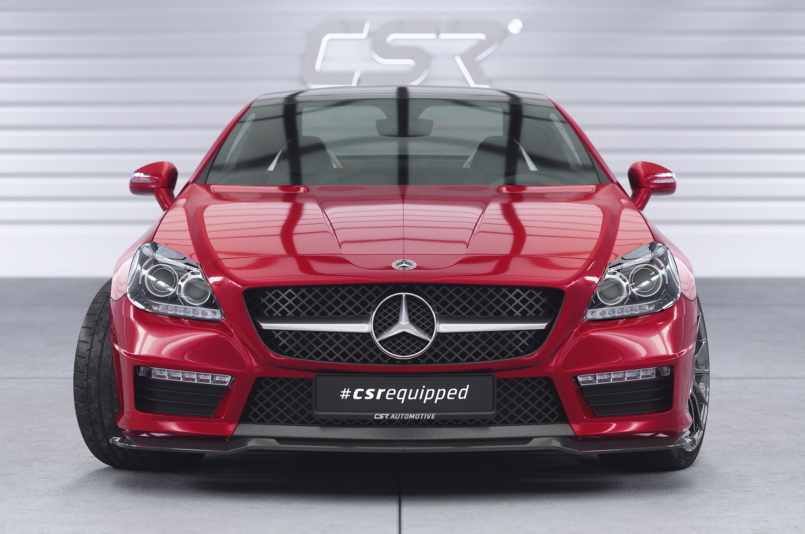 Lame de parechoc avant pour Mercedes SLK R172 AMG-Line (03/2011-2015) - Fabriqué en ABS (6 finitions au choix)