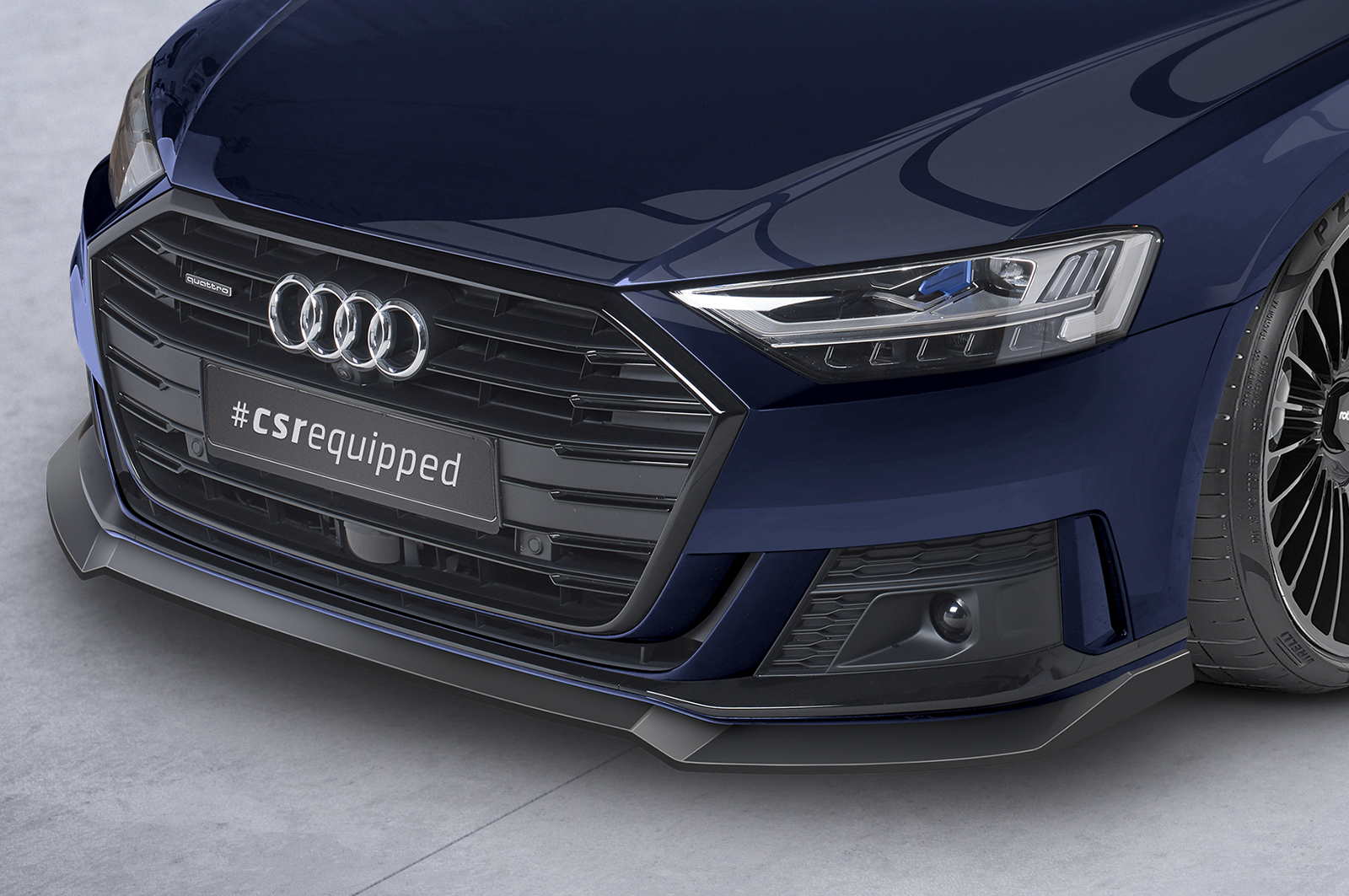 Lame de parechoc avant pour Audi A8 D5 S-Line (09/2017-11/2021) - Fabriqué en ABS (6 finitions au choix)