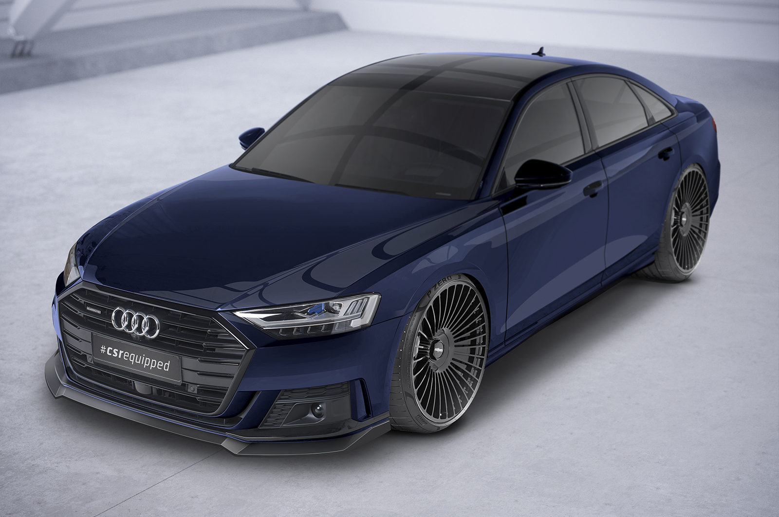 Lame de parechoc avant pour Audi A8 D5 S-Line (09/2017-11/2021) - Fabriqué en ABS (6 finitions au choix)