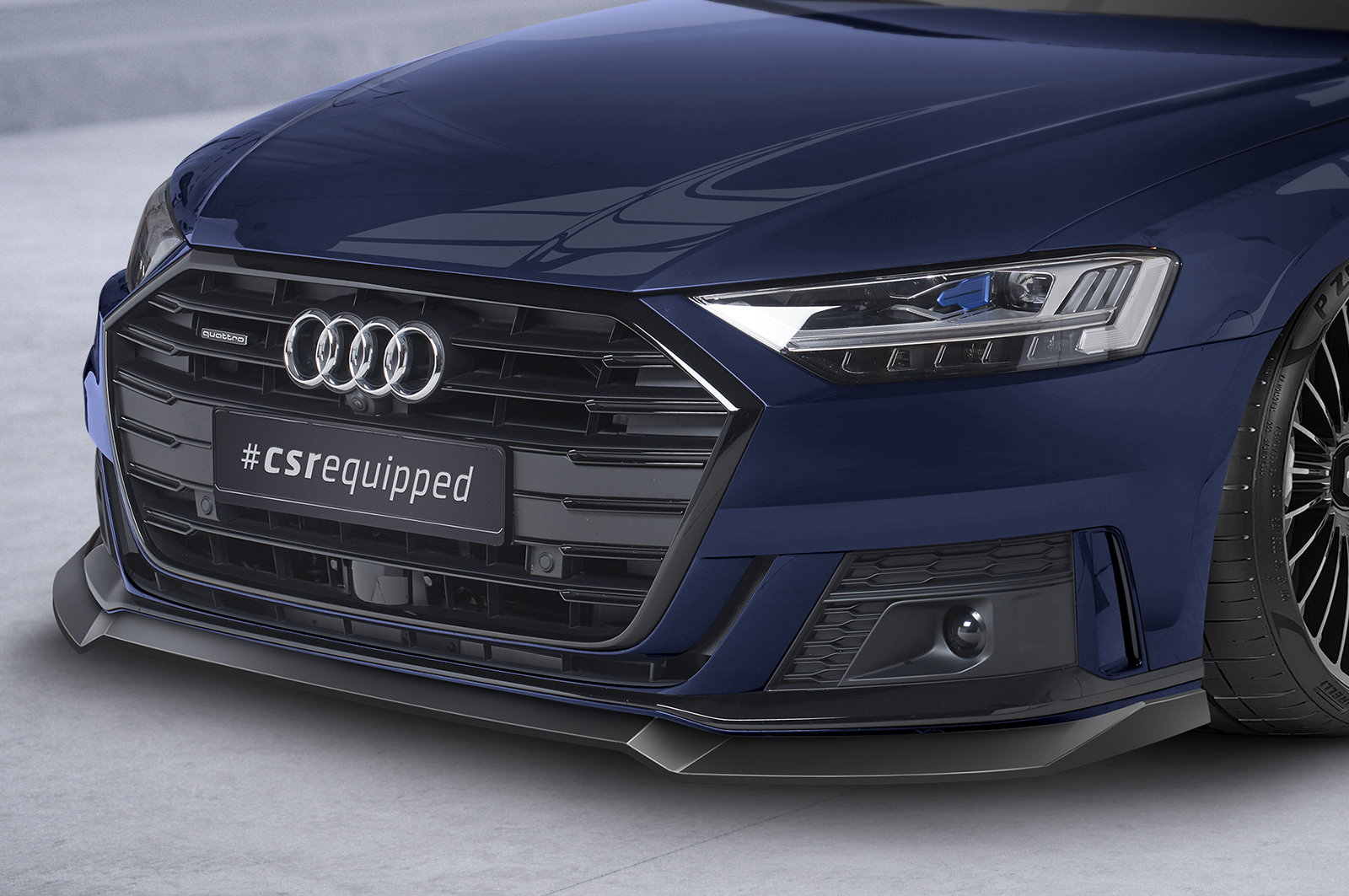 Lame de parechoc avant pour Audi A8 D5 S-Line (09/2017-11/2021) - Fabriqué en ABS (6 finitions au choix)