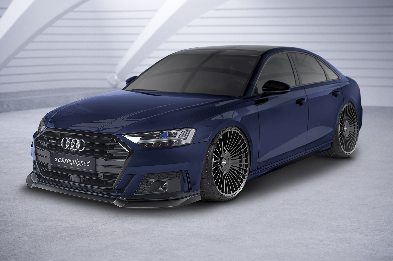 Lame de parechoc avant pour Audi A8 D5 S-Line (09/2017-11/2021) - Fabriqué en ABS (6 finitions au choix)