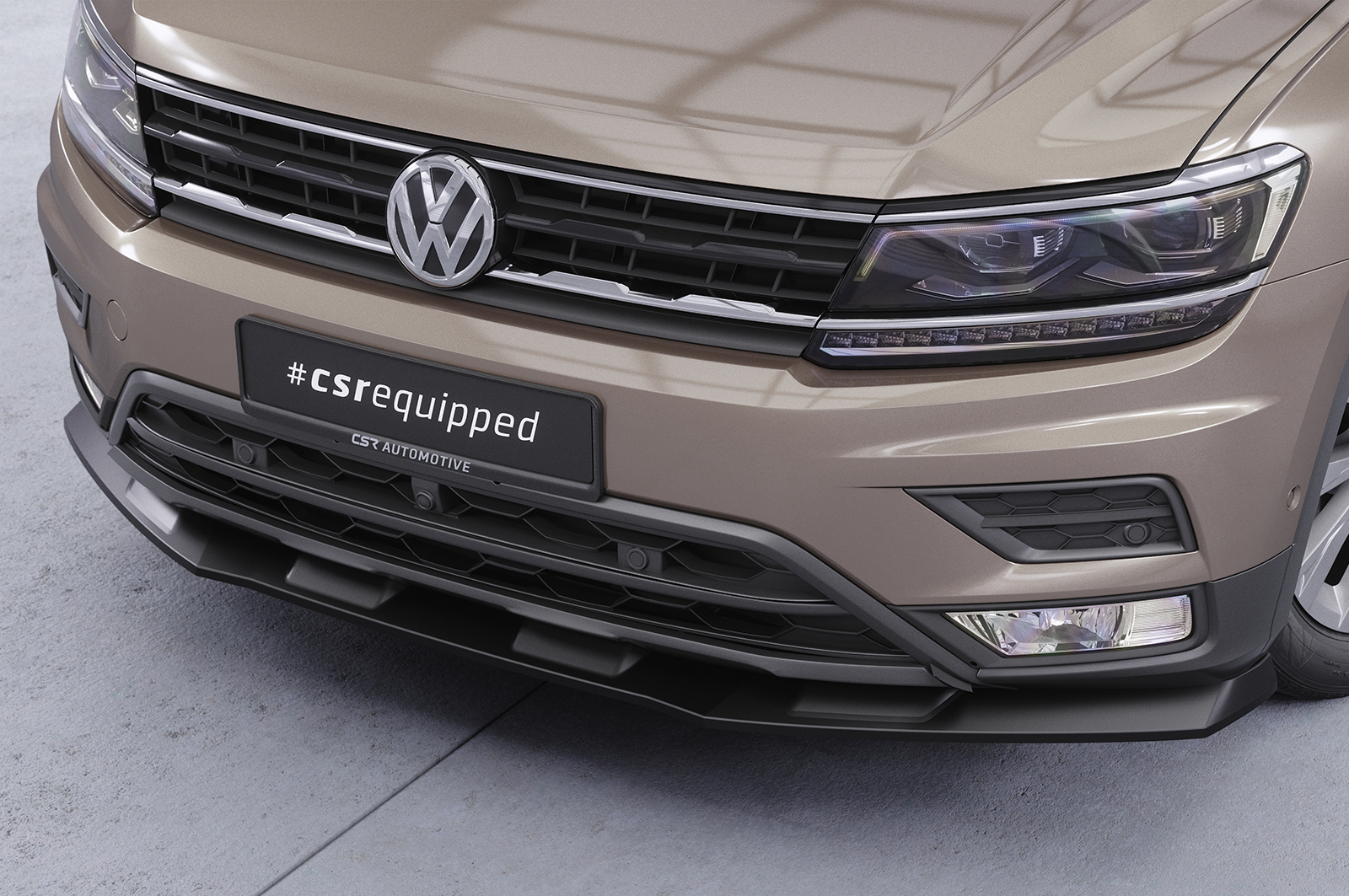 Lame de parechoc avant pour VW Tiguan 2 (Typ AD) finition de base (2016-06/2020) - Fabriqué en ABS (6 finitions au choix)