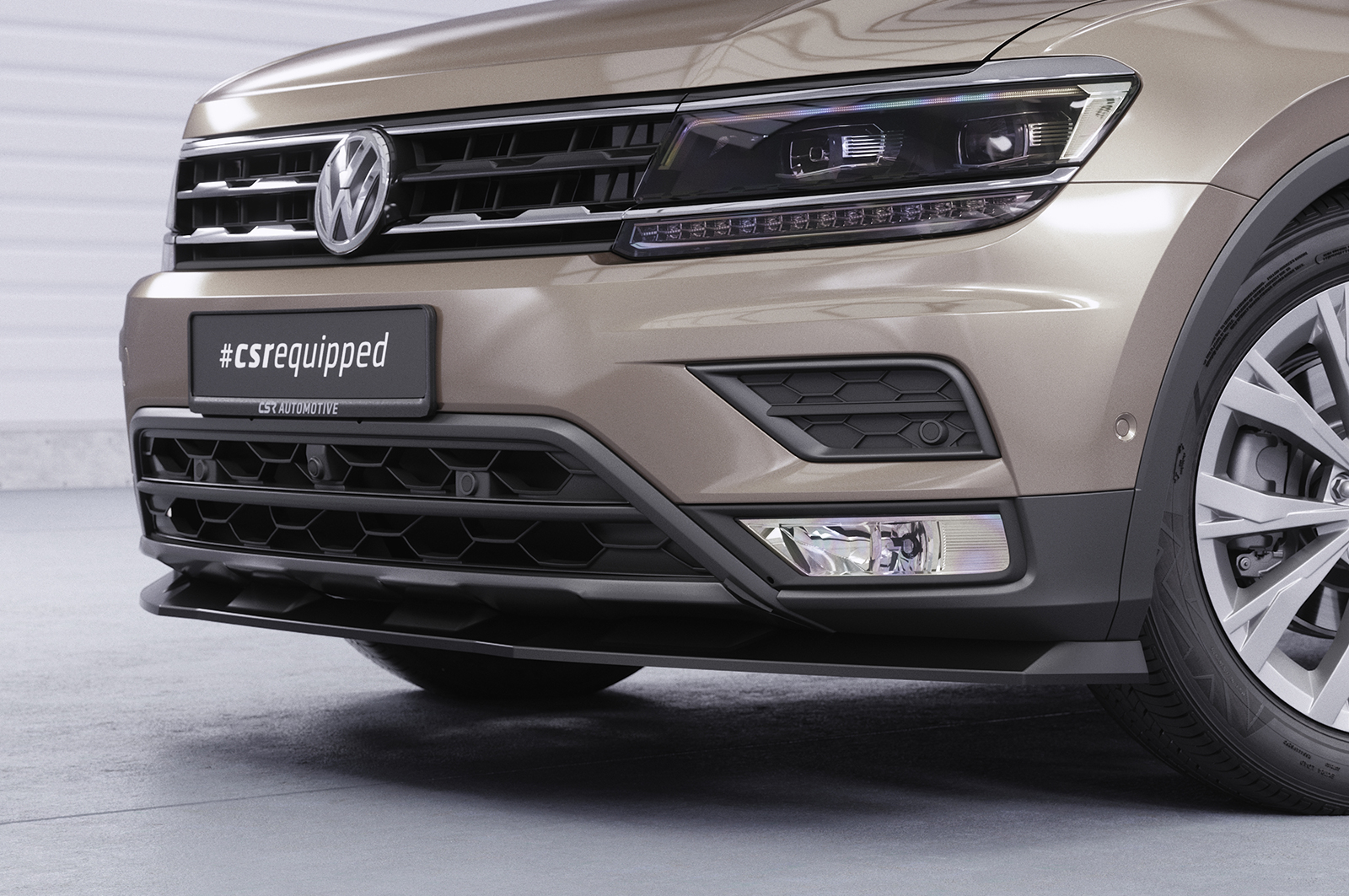 Lame de parechoc avant pour VW Tiguan 2 (Typ AD) finition de base (2016-06/2020) - Fabriqué en ABS (6 finitions au choix)