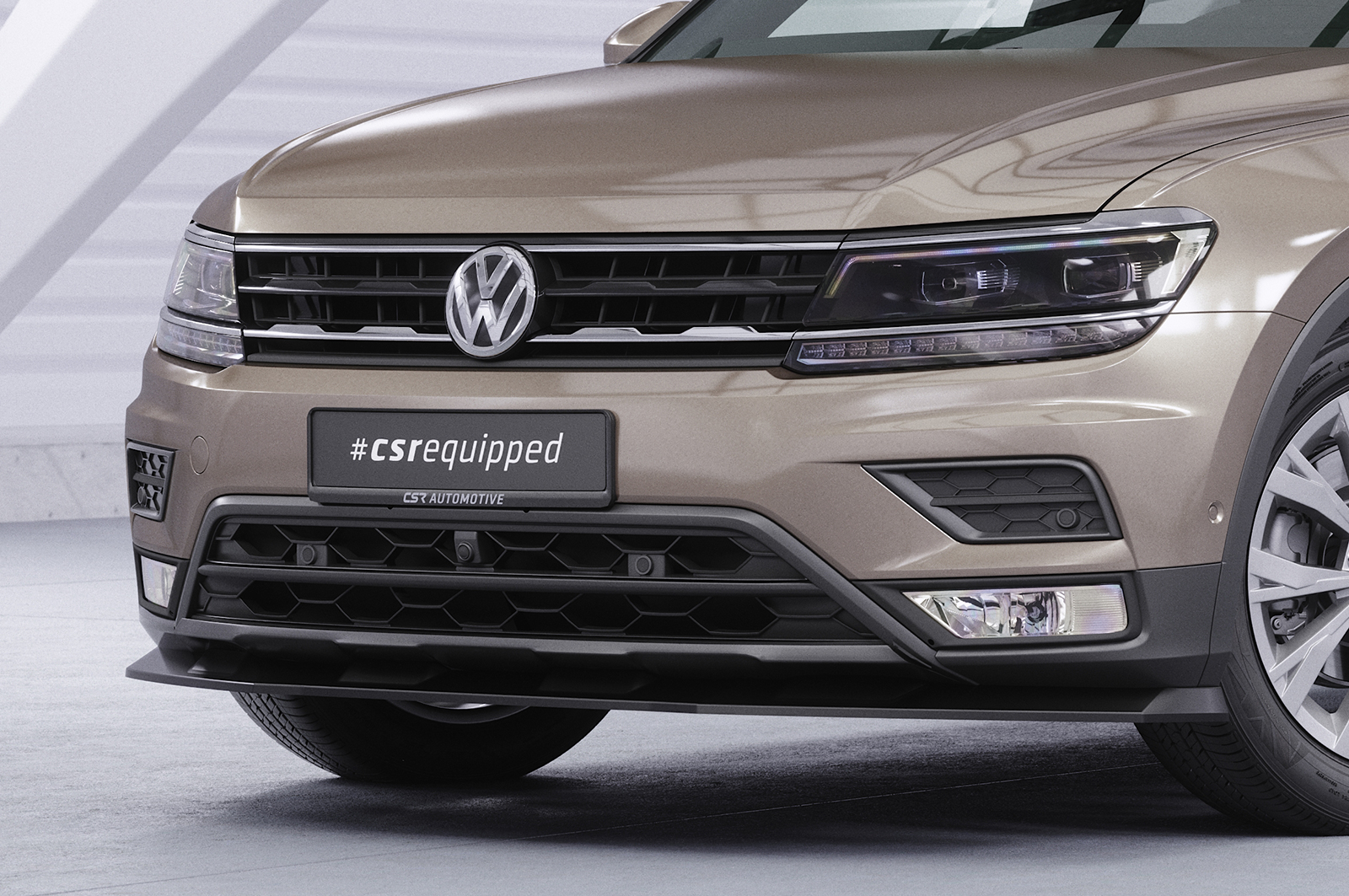Lame de parechoc avant pour VW Tiguan 2 (Typ AD) finition de base (2016-06/2020) - Fabriqué en ABS (6 finitions au choix)