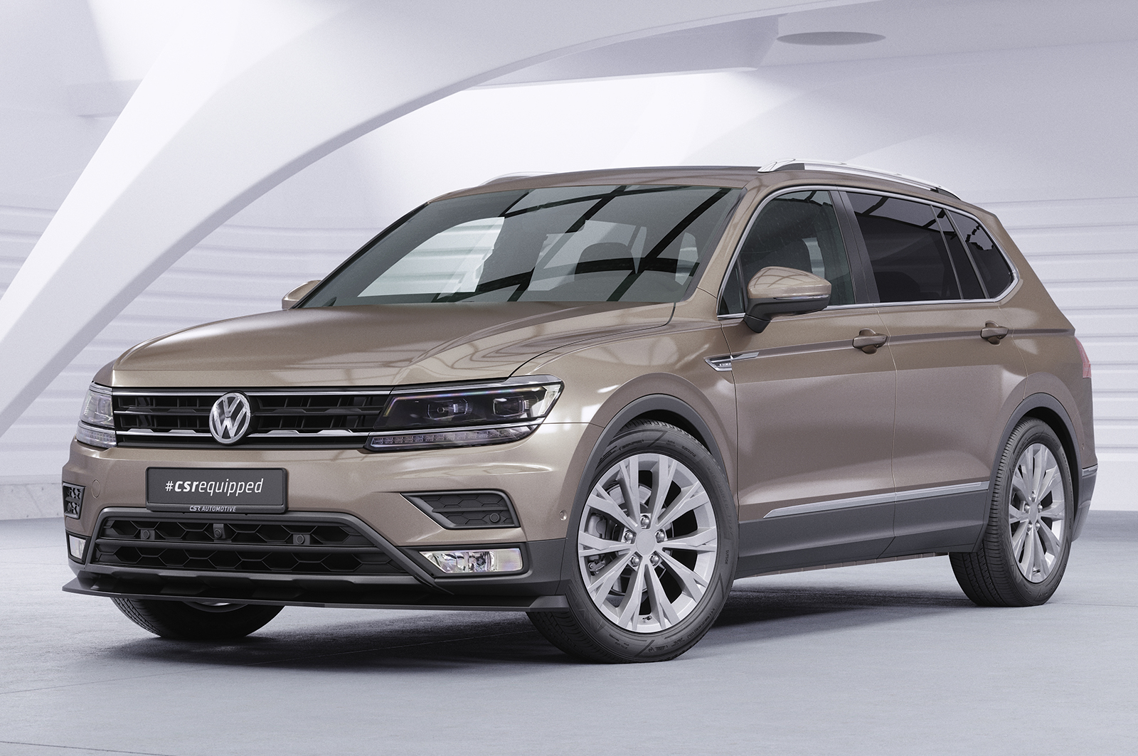 Lame de parechoc avant pour VW Tiguan 2 (Typ AD) finition de base (2016-06/2020) - Fabriqué en ABS (6 finitions au choix)
