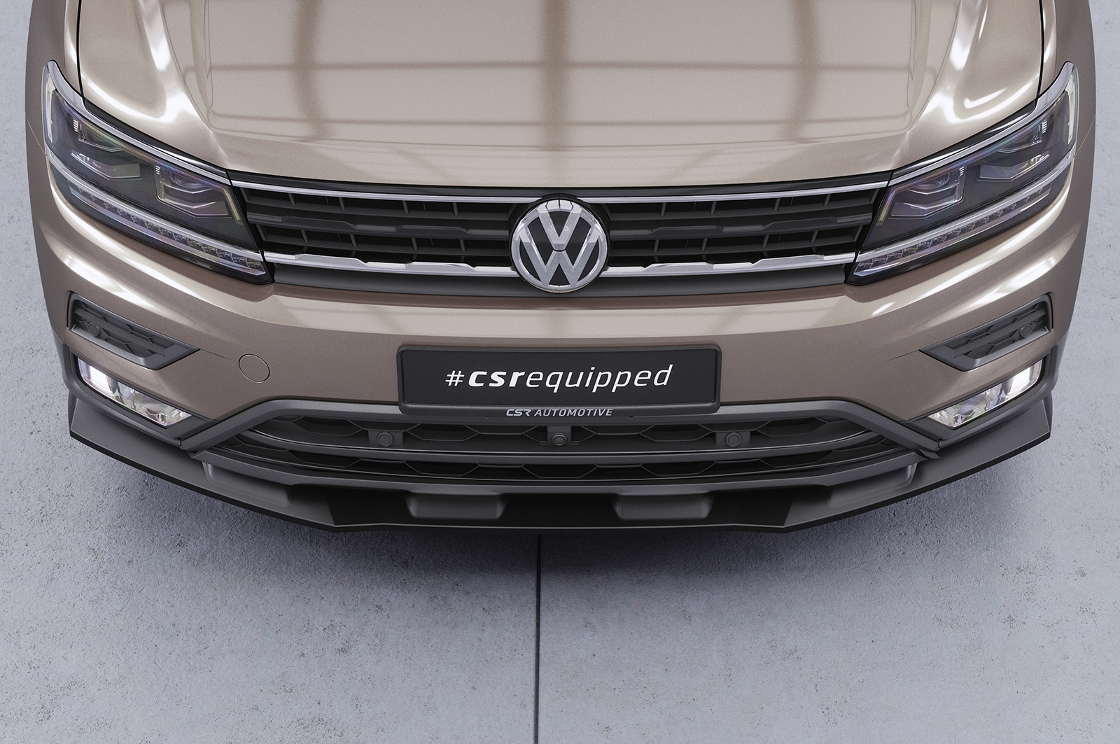 Lame de parechoc avant pour VW Tiguan 2 (Typ AD) finition de base (2016-06/2020) - Fabriqué en ABS (6 finitions au choix)