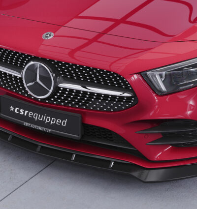 Lame de parechoc avant pour Mercedes-Benz Classe A W177 AMG-Line / A35 AMG (depuis 2018) - Fabriqué en ABS (6 finitions au choix)