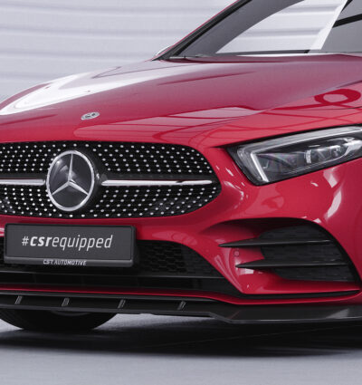 Lame de parechoc avant pour Mercedes-Benz Classe A W177 AMG-Line / A35 AMG (depuis 2018) - Fabriqué en ABS (6 finitions au choix)