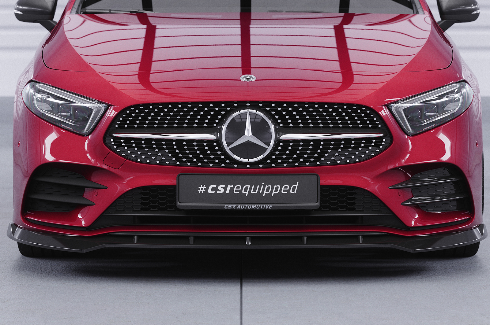Lame de parechoc avant pour Mercedes-Benz Classe A W177 AMG-Line / A35 AMG (depuis 2018) - Fabriqué en ABS (6 finitions au choix)