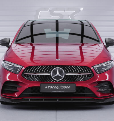 Lame de parechoc avant pour Mercedes-Benz Classe A W177 AMG-Line / A35 AMG (depuis 2018) - Fabriqué en ABS (6 finitions au choix)