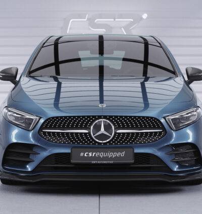 Lame de parechoc avant pour Mercedes-Benz Classe A W177 AMG-Line / A35 AMG (depuis 2018) - Fabriqué en ABS (6 finitions au choix)
