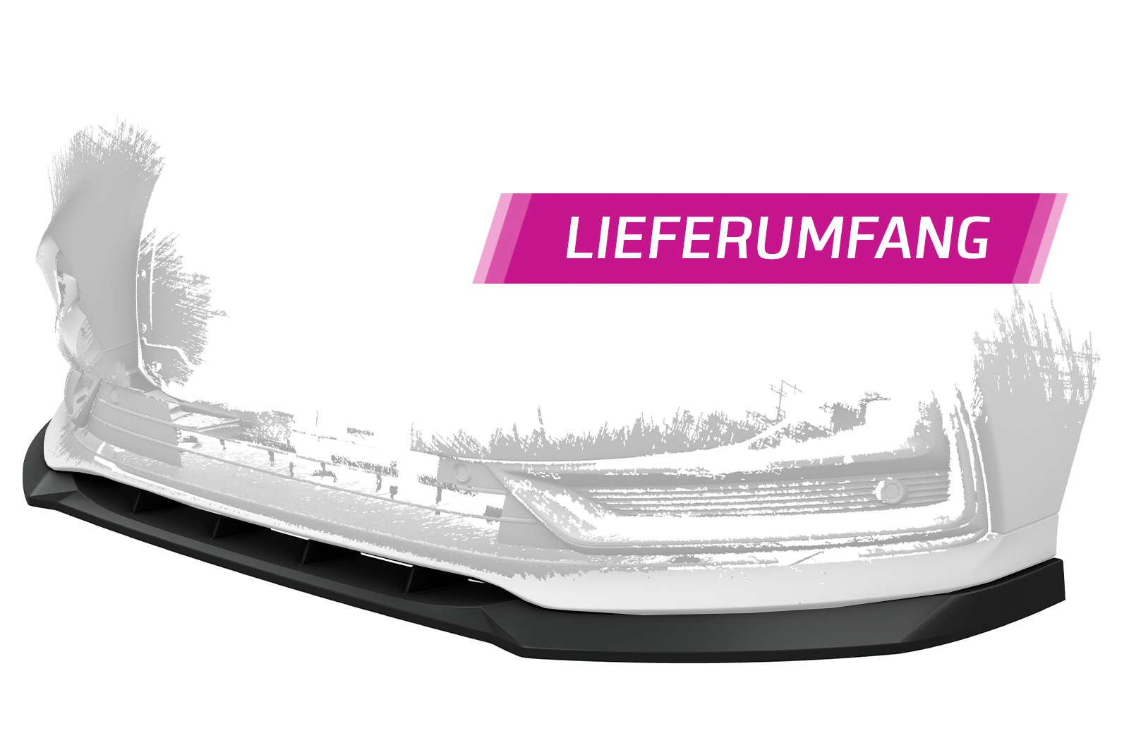 Lame de parechoc avant pour Ford S-Max MK2 Trend / Titanium / Vignale (facelift) (depuis 2019) - Fabriqué en ABS (6 finitions au choix)