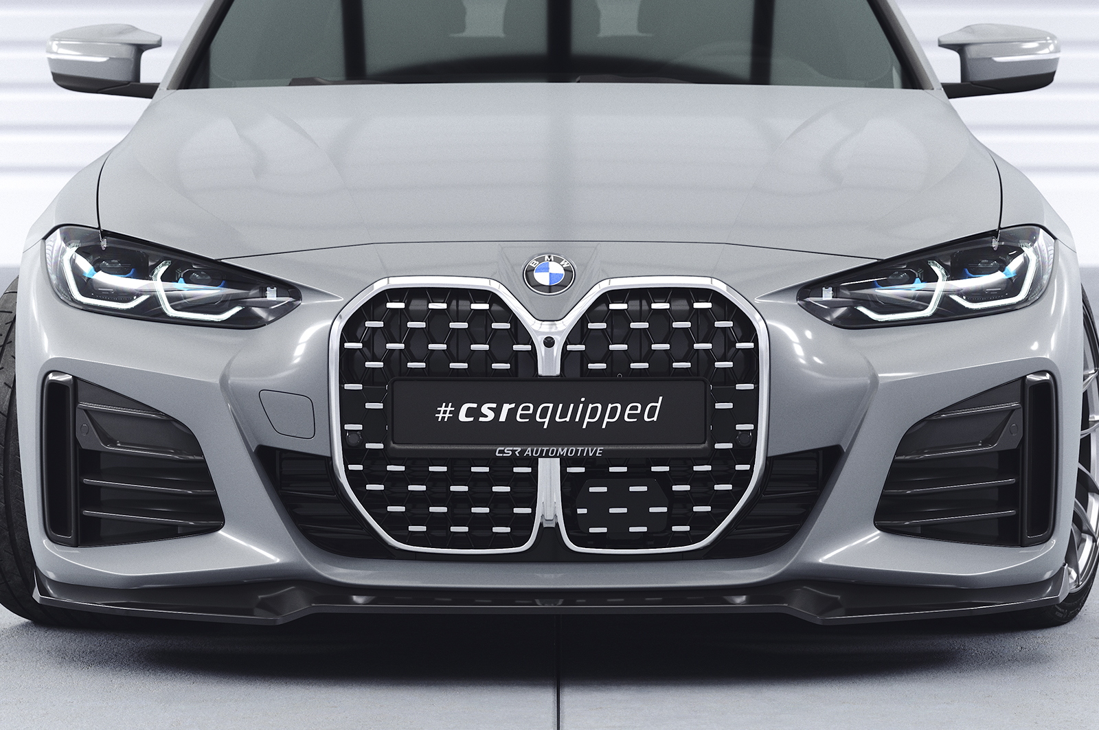 Lame de parechoc avant pour BMW Série 4 (G26) / i4 Gran coupé Pack M / sowie M50 et M440i (depuis 2020) - Fabriqué en ABS (6 finitions au choix)
