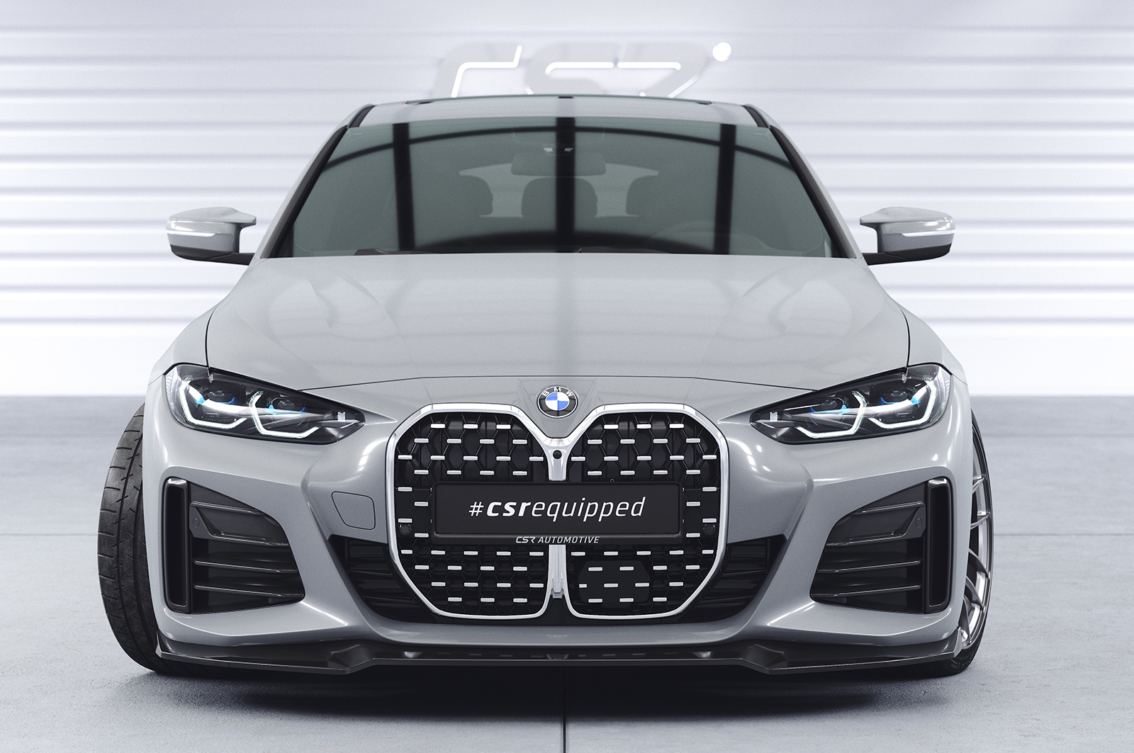 Lame de parechoc avant pour BMW Série 4 (G26) / i4 Gran coupé Pack M / sowie M50 et M440i (depuis 2020) - Fabriqué en ABS (6 finitions au choix)