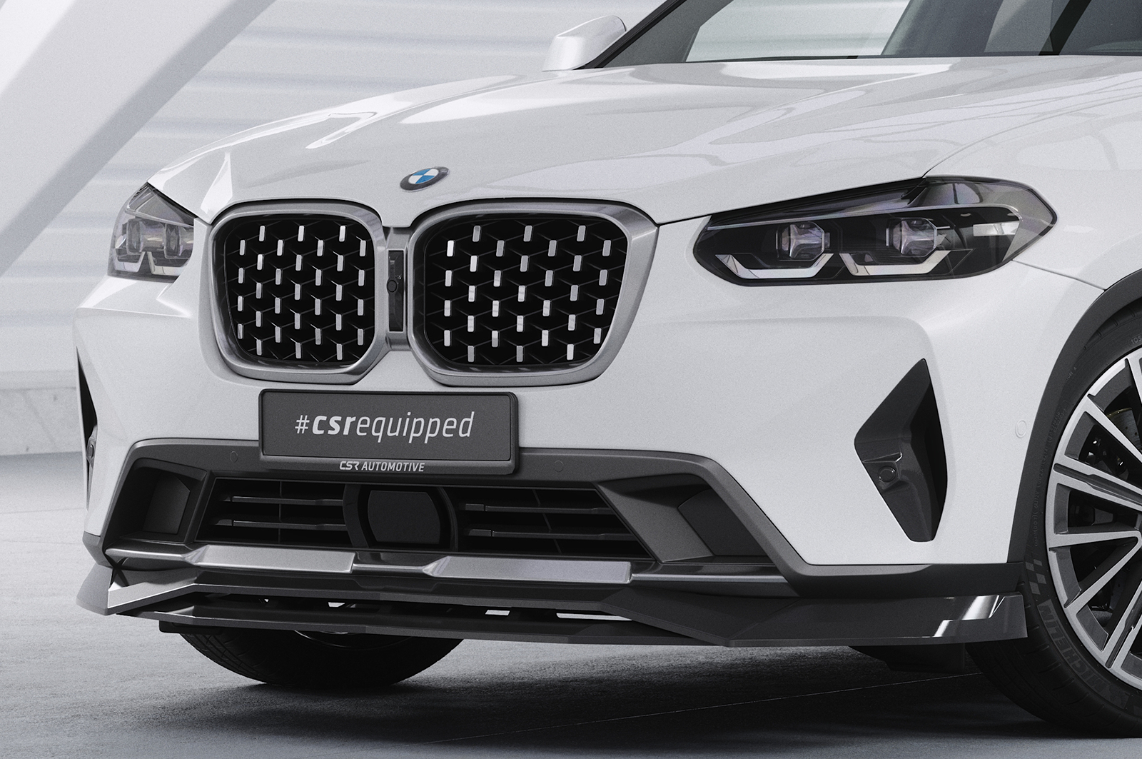 Lame de parechoc avant pour BMW X4 (G02) finition de base (facelift) (depuis 08/2021) - Fabriqué en ABS (6 finitions au choix)
