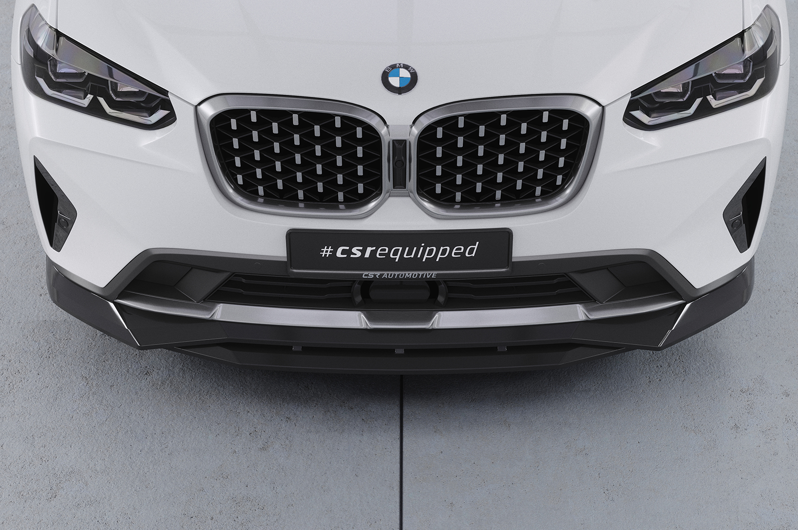 Lame de parechoc avant pour BMW X4 (G02) finition de base (facelift) (depuis 08/2021) - Fabriqué en ABS (6 finitions au choix)
